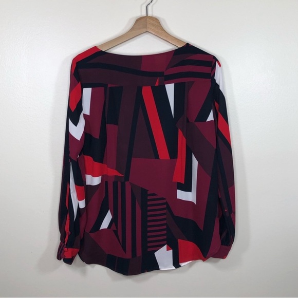 NWOT loft multi color slit sleeve blouse size small - Picture 8 of 11